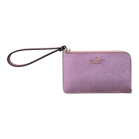 Kate Spade Lucy Metallic Pink Leather Wristlet